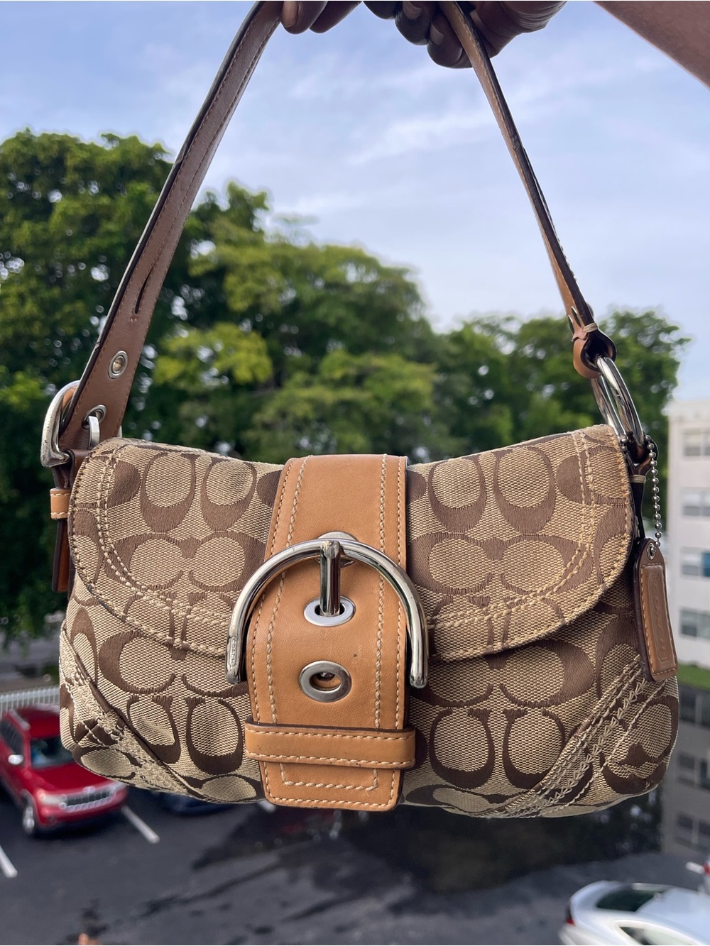 Coach Signature C Monogram Shoulder Bag set